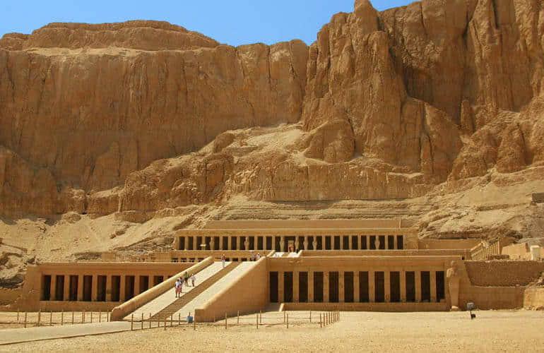 Temple of Hatshepsut against the cliffs